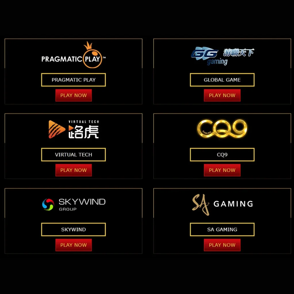 23Ace Casino game providers including Pragmatic Play, Virtual Tech, CQ9, and SA Gaming.