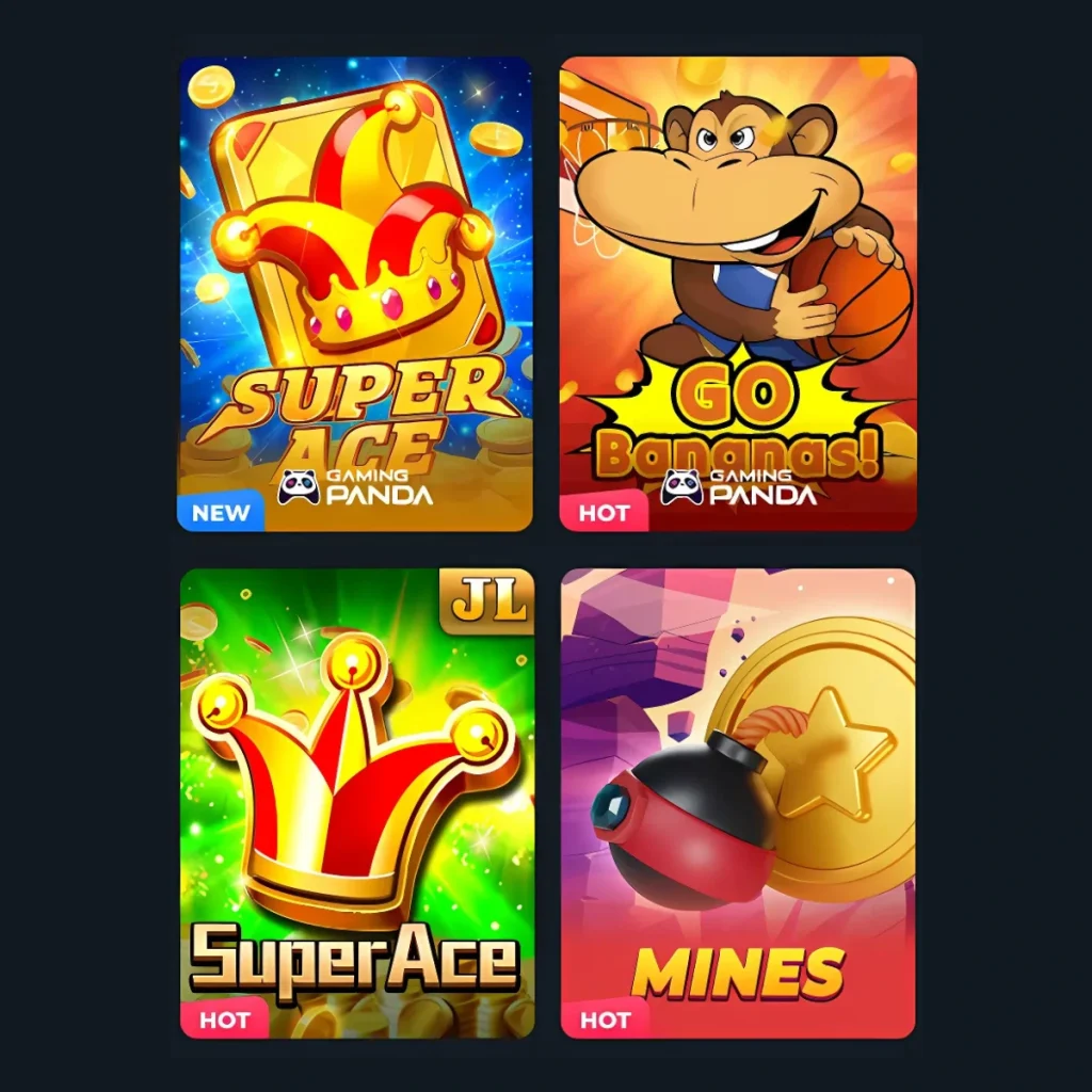 Popular games like Super Ace and Go Bananas featured at 711 Casino