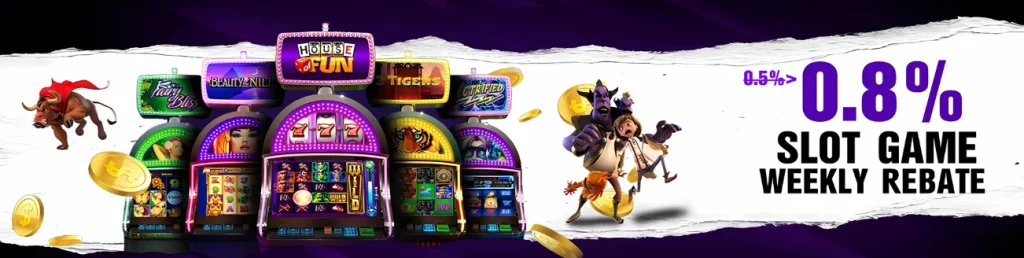 88GAsia Casino offers 0.8% weekly rebate for slot games