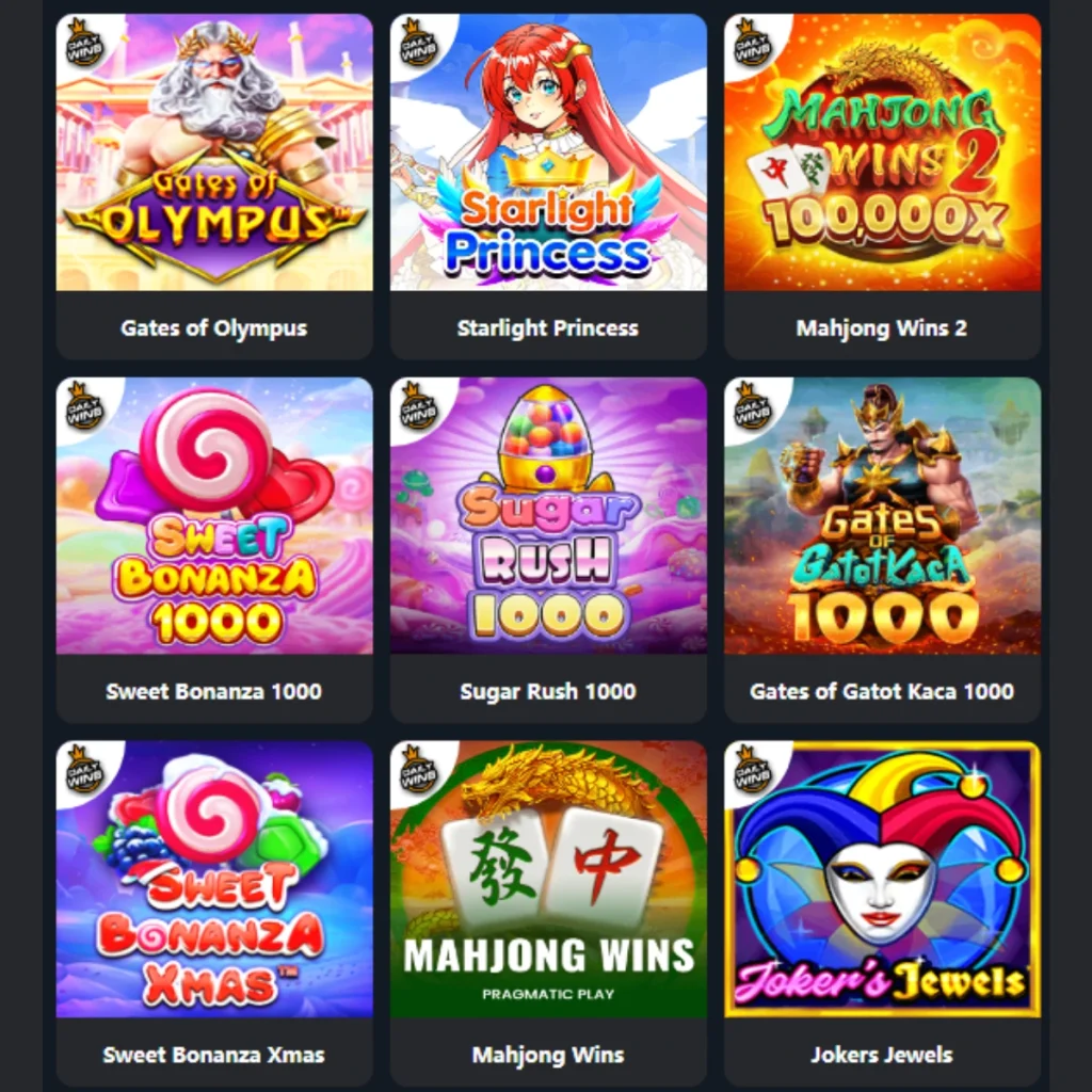 88GAsia Casino showcases popular slot games like Gates of Olympus, Starlight Princess, and Mahjong Wins