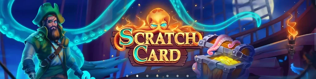 Pirate-themed scratch card game banner at AZNbet Casino