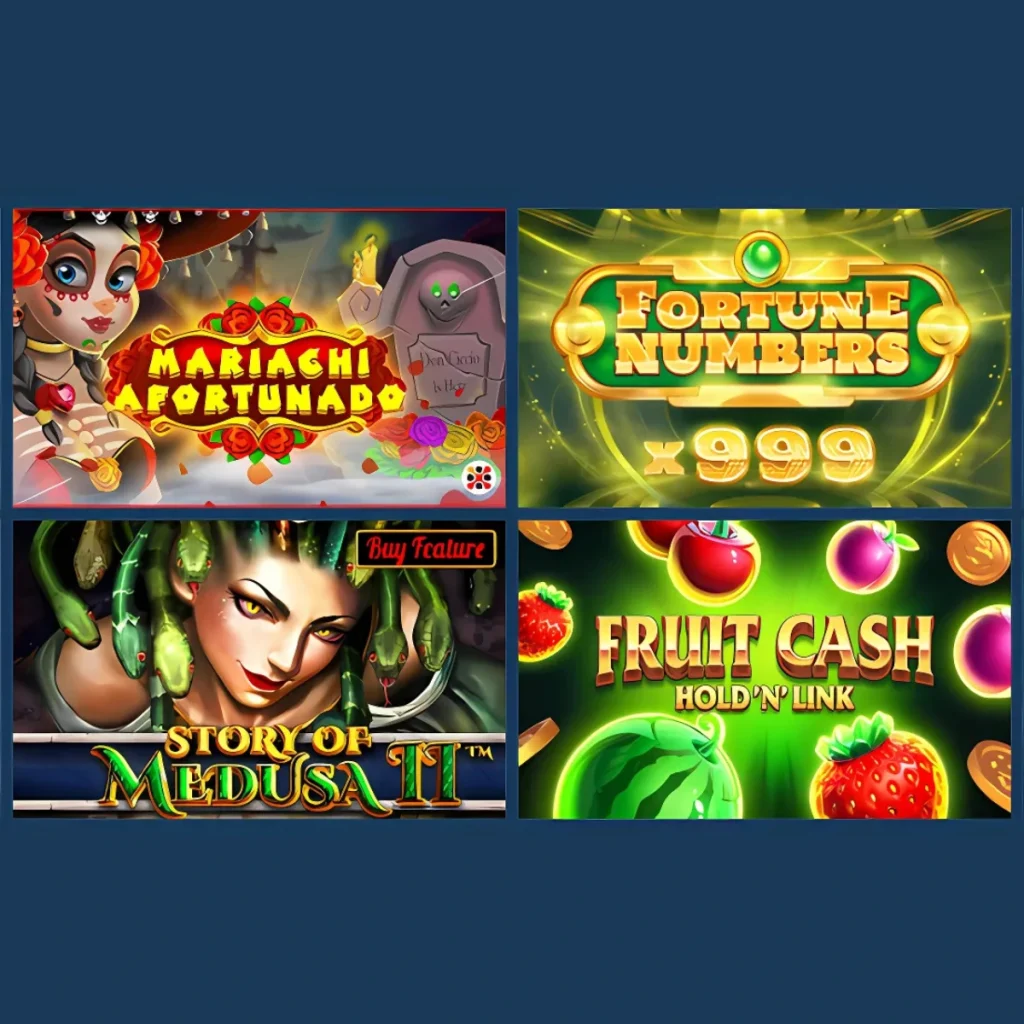 Popular slot games at AZNbet Casino: Mariachi, Medusa, Fruit Cash