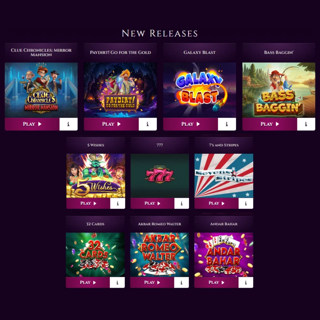 Play the new releases and popular slot games and jackpots!