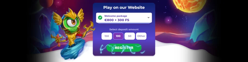 Register to Alf casino to play on our website and use our welcome package