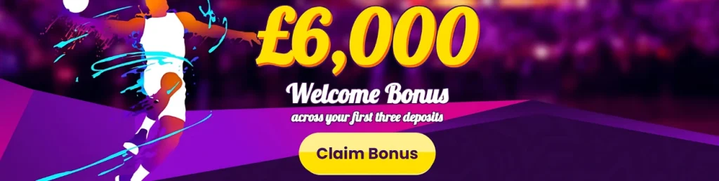 All Star Games Casino welcome bonus up to £6,000 for new players.