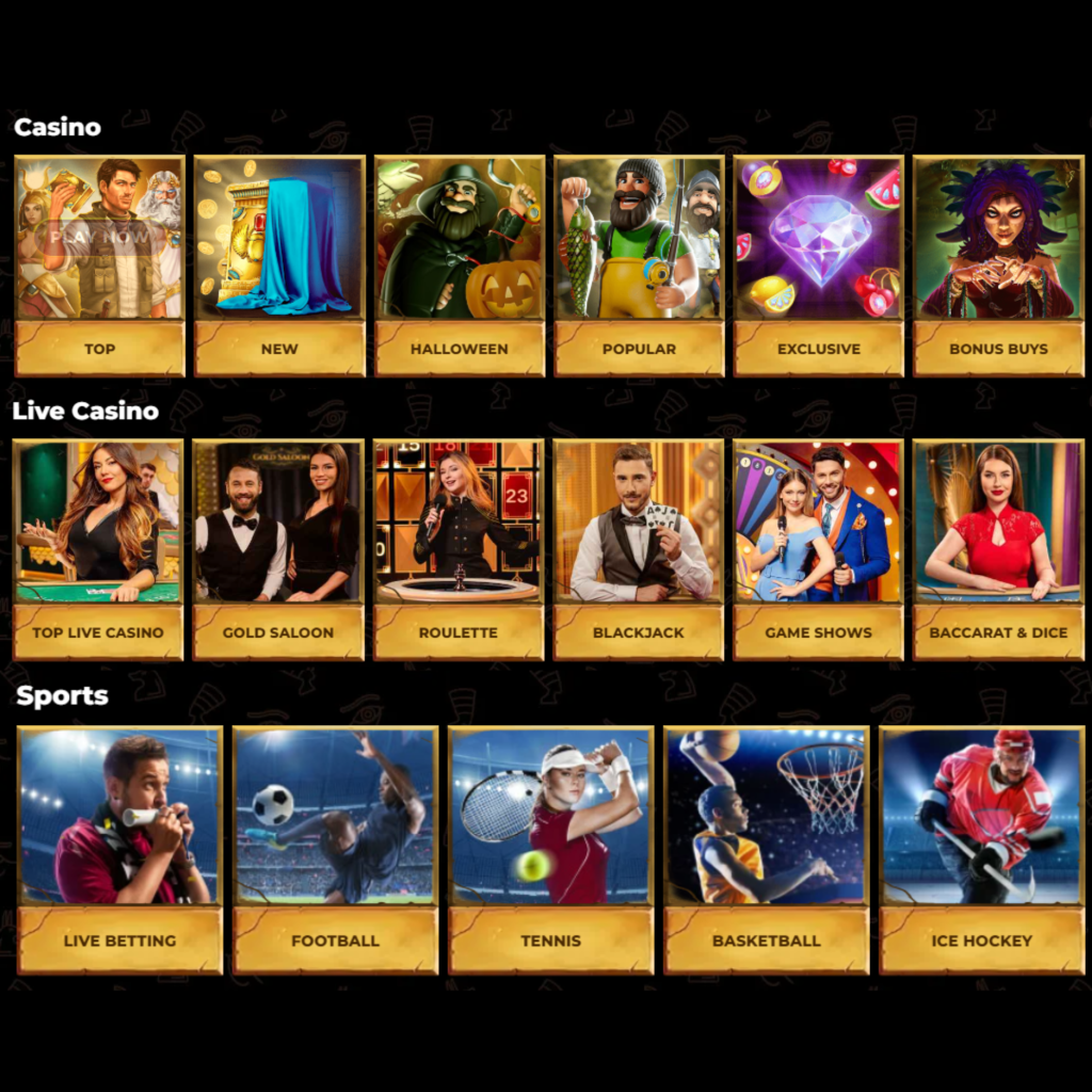 AmunRa Casino live, slot and ports games