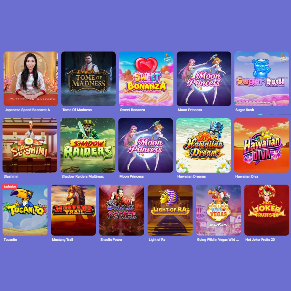 alohashark popular games and casino