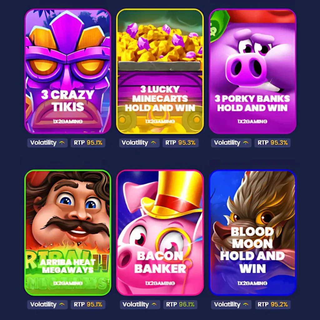 BetBolt Casino offers popular games like JetX, Riders of the Storm.