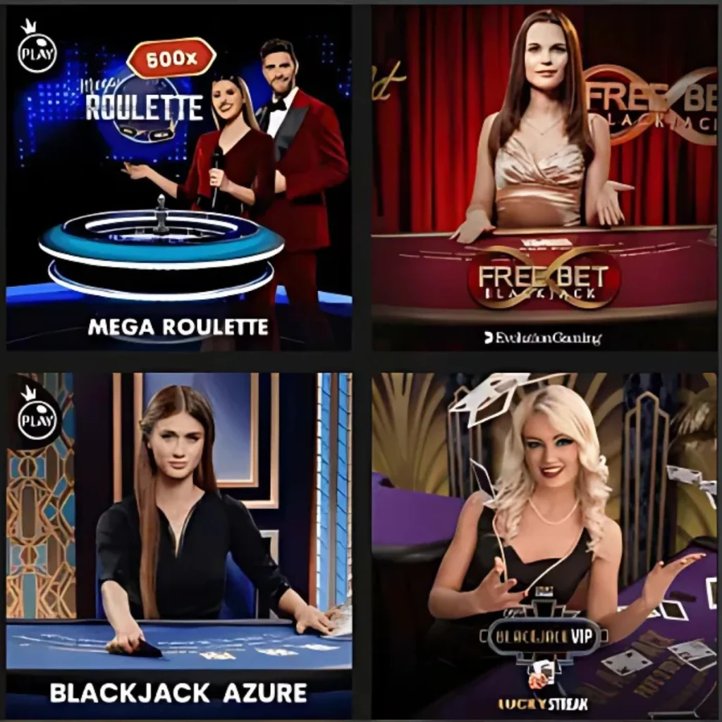 Live games at Bet O Bet Casino: Mega Roulette, Blackjack Azure