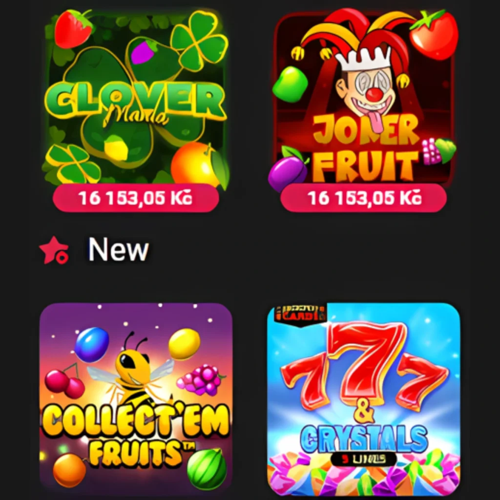 New games at BETX Casino including Clover Mania and Joker Fruit