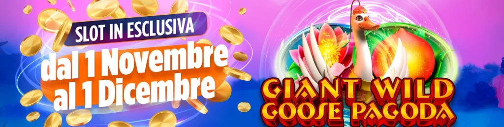 Exclusive Giant Wild Goose Pagoda slot promotion on BETX Casino IT