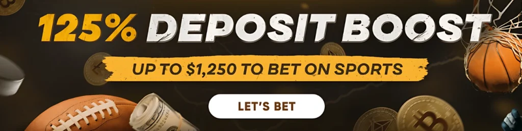 BetWhale Casino offers a 125% deposit boost for sports betting