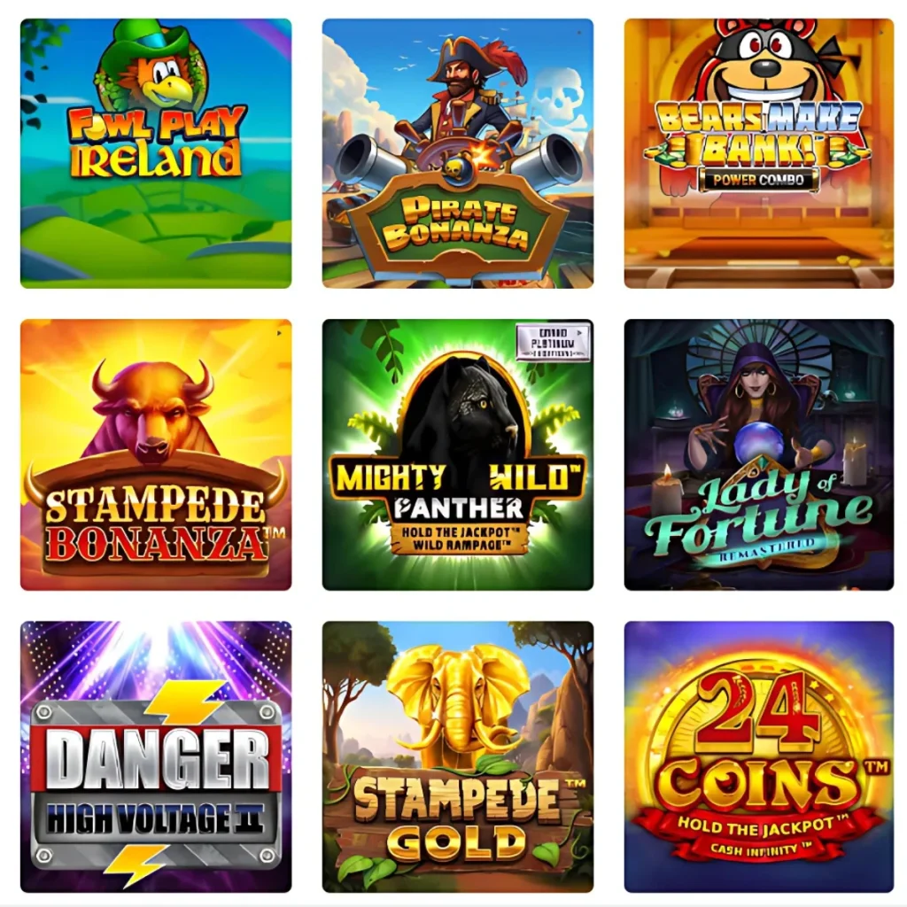 Betsson Casino features popular slot games like Stampede Gold and Pirate Bonanza