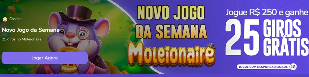 Novo Jogo da Semana Moleionaire promotion at Betsul Casino with free spins